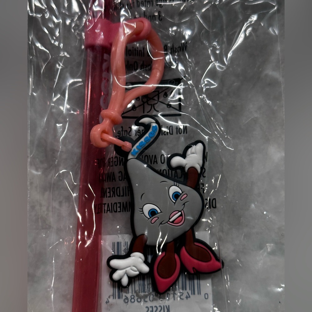 Hershey Kisses Plastic Reusable Straw - 12 inches long.